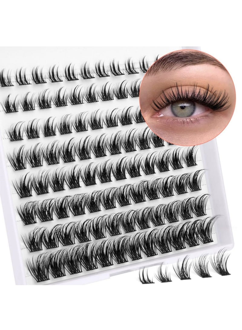 saykfoe Lash Clusters, 48PCS Lashes Extensions 8-16MM, DIY Eyelash Extensions Individual, Mega Fluffy Eyelash Clusters with Natural, eyelashes cat eye for Daily Makeup, Stage Makeup - Image 1